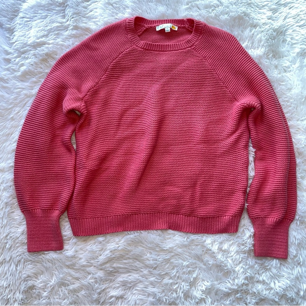 C&C California Loose Knit Crewneck Sweater